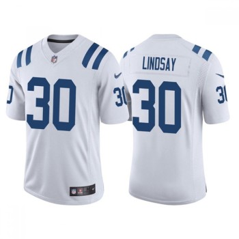 Men's Indianapolis Colts #30 Phillip Lindsay White Stitched Football Jersey Men's Indianapolis Colts #30 Phillip Lindsay White Stitched Football Jersey