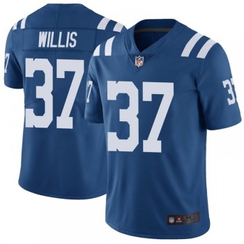 Men's Indianapolis Colts #37 Khari Willis Blue Vapor Untouchable Limited Stitched Jersey Men's Indianapolis Colts #37 Khari Willis Blue Vapor Untouchable Limited Stitched Jersey