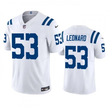 Men's Indianapolis Colts #53 Shaquille Leonard White 2023 F.U.S.E Vapor Untouchable Stitched Football Jersey Men's Indianapolis Colts #53 Shaquille Leonard White 2023 F.U.S.E Vapor Untouchable Stitched Football Jersey