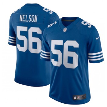 Men's Indianapolis Colts #56 Quenton Nelson Royal 2021 Limited Stitched Jersey Men's Indianapolis Colts #56 Quenton Nelson Royal 2021 Limited Stitched Jersey