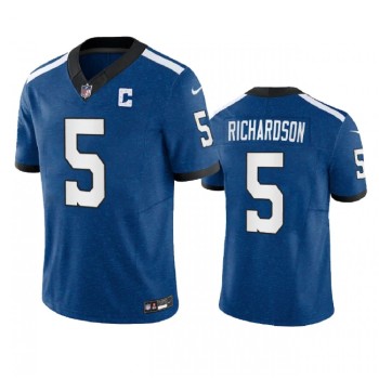 Men's Indianapolis Colts #5 Anthony Richardson Royal 2023 F.U.S.E. Indiana Nights Limited Stitched Football Jersey Men's Indianapolis Colts #5 Anthony Richardson Royal 2023 F.U.S.E. Indiana Nights Limited Stitched Football Jersey