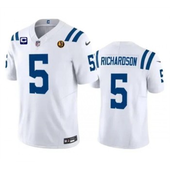 Men's Indianapolis Colts #5 Anthony Richardson White 2023 F.U.S.E. 1-star C Patch And With John Madden Patch Vapor Limited Stitched Football Jersey Men's Indianapolis Colts #5 Anthony Richardson White 2023 F.U.S.E. 1-star C Patch And With John Madden Patch Vapor Limited Stitched Football Jersey