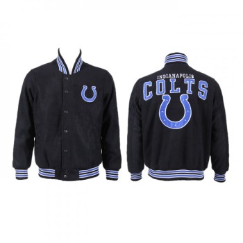 Men's Indianapolis Colts Black Stitched Jacket Men's Indianapolis Colts Black Stitched Jacket