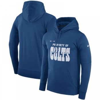 Men's Indianapolis Colts Royal Sideline Property Of Performance Pullover Hoodie Men's Indianapolis Colts Royal Sideline Property Of Performance Pullover Hoodie
