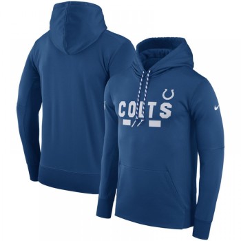 Men's Indianapolis Colts Royal Sideline Team Name Performance Pullover Hoodie Men's Indianapolis Colts Royal Sideline Team Name Performance Pullover Hoodie