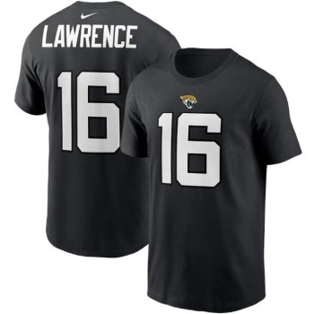 Men's Jacksonville Jaguars #16 Trevor Lawrence 2021 Black NFL Draft First Round Pick Player Name & Number T-Shirt Men's Jacksonville Jaguars #16 Trevor Lawrence 2021 Black NFL Draft First Round Pick Player Name & Number T-Shirt