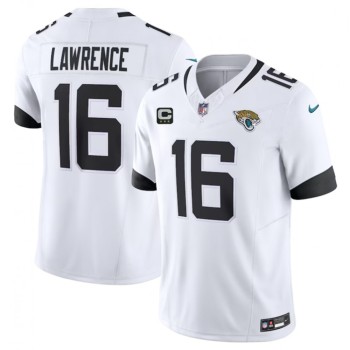 Men's Jacksonville Jaguars #16 Trevor Lawrence White 2023 F.U.S.E With 3- Star C Patch Vapor Untouchable Limited Stitched Jersey Men's Jacksonville Jaguars #16 Trevor Lawrence White 2023 F.U.S.E With 3- Star C Patch Vapor Untouchable Limited Stitched Jersey