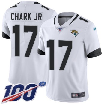 Men's Jacksonville Jaguars #17 DJ Chark Jr. White 2019 100th Season Vapor Untouchable Limited Stitched NFL Jersey Men's Jacksonville Jaguars #17 DJ Chark Jr. White 2019 100th Season Vapor Untouchable Limited Stitched NFL Jersey