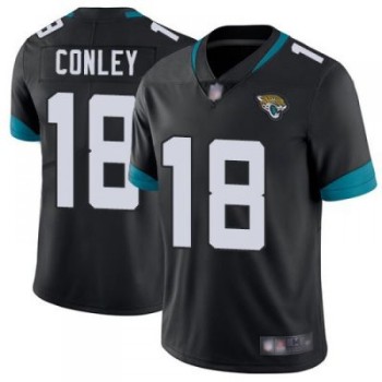 Men's Jacksonville Jaguars #18 Chris Conley Black Vapor Untouchable Limited Stitched NFL Jersey Men's Jacksonville Jaguars #18 Chris Conley Black Vapor Untouchable Limited Stitched NFL Jersey