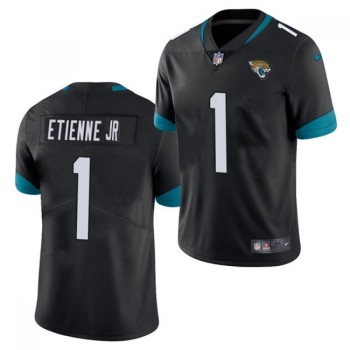 Men's Jacksonville Jaguars #1 Travis Etienne JR 2021 Black Vapor Untouchable Limited Stitched Jersey Men's Jacksonville Jaguars #1 Travis Etienne JR 2021 Black Vapor Untouchable Limited Stitched Jersey