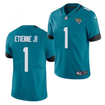 Men's Jacksonville Jaguars #1 Travis Etienne JR 2021 Teal Vapor Untouchable Limited Stitched Jersey Men's Jacksonville Jaguars #1 Travis Etienne JR 2021 Teal Vapor Untouchable Limited Stitched Jersey