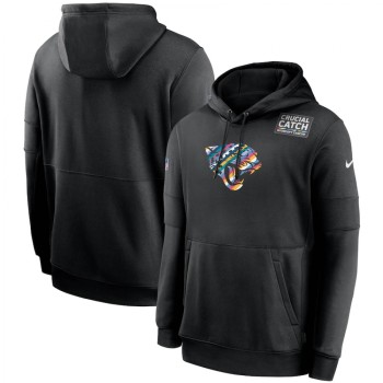 Men's Jacksonville Jaguars 2020 Black Crucial Catch Sideline Performance Pullover Hoodie Men's Jacksonville Jaguars 2020 Black Crucial Catch Sideline Performance Pullover Hoodie