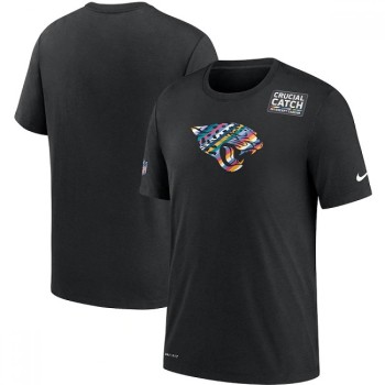 Men's Jacksonville Jaguars 2020 Black Sideline Crucial Catch Performance T-Shirt Men's Jacksonville Jaguars 2020 Black Sideline Crucial Catch Performance T-Shirt