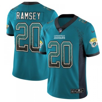 Men's Jacksonville Jaguars #20 Jalen Ramsey Teal 2018 Drift Fashion Color Rush Limited Stitched NFL Jersey Men's Jacksonville Jaguars #20 Jalen Ramsey Teal 2018 Drift Fashion Color Rush Limited Stitched NFL Jersey