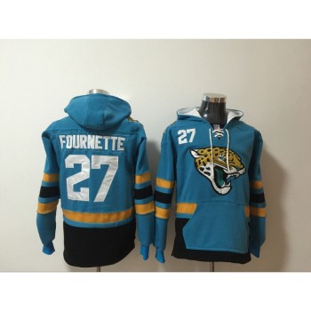 Men's Jacksonville Jaguars #27 Leonard Fournette Teal All Stitched NFL Hoodie Sweatshirt Men's Jacksonville Jaguars #27 Leonard Fournette Teal All Stitched NFL Hoodie Sweatshirt