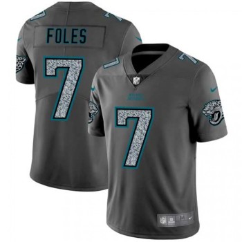 Men's Jacksonville Jaguars #7 Nick Foles 2019 Gray Fashion Static Limited Stitched NFL Jersey Black 2019 Smoke Fashion Limited Stitched NFL Jersey Men's Jacksonville Jaguars #7 Nick Foles 2019 Gray Fashion Static Limited Stitched NFL Jersey Black 2019 Smoke Fashion Limited Stitched NFL Jersey