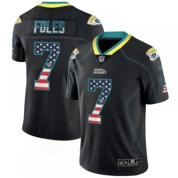 Men's Jacksonville Jaguars #7 Nick Foles Black USA Flag Fashion Limited Stitched Jersey Men's Jacksonville Jaguars #7 Nick Foles Black USA Flag Fashion Limited Stitched Jersey