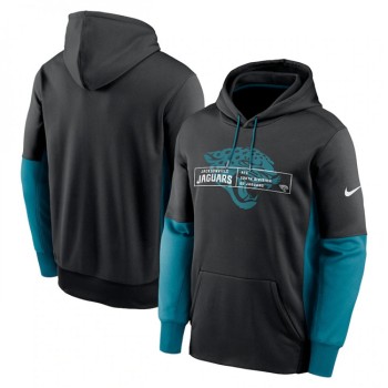 Men's Jacksonville Jaguars Black Color Block Fleece Performance Pullover Hoodie Men's Jacksonville Jaguars Black Color Block Fleece Performance Pullover Hoodie