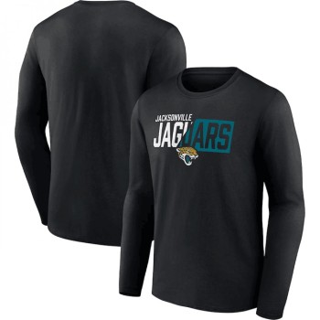 Men's Jacksonville Jaguars Black One Two Long Sleeve T-Shirt Men's Jacksonville Jaguars Black One Two Long Sleeve T-Shirt