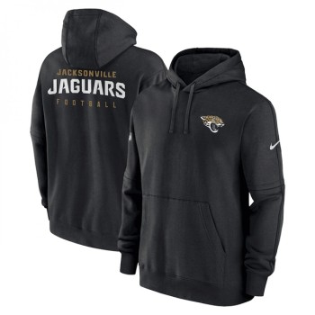 Men's Jacksonville Jaguars Black Sideline Club Fleece Pullover Hoodie Men's Jacksonville Jaguars Black Sideline Club Fleece Pullover Hoodie