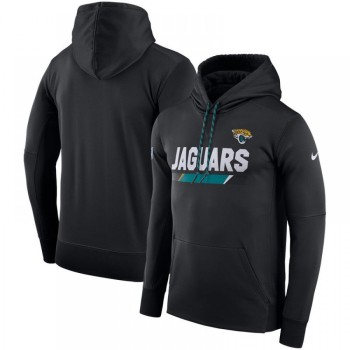 Men's Jacksonville Jaguars Black Sideline Team Name Performance Pullover Hoodie Men's Jacksonville Jaguars Black Sideline Team Name Performance Pullover Hoodie