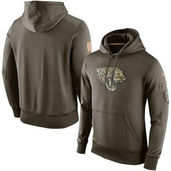 Men's Jacksonville Jaguars Olive Salute To Service KO Performance Hoodie