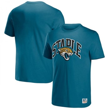 Men's Jacksonville Jaguars x Staple Teal Logo Lockup T-Shirt Men's Jacksonville Jaguars x Staple Teal Logo Lockup T-Shirt