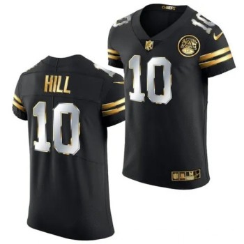 Men's Kansas City Chiefs #10 Tyreek Hill Black/Gold Stitched Football Jersey Men's Kansas City Chiefs #10 Tyreek Hill Black/Gold Stitched Football Jersey