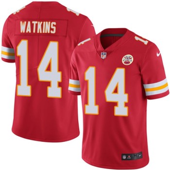 Men's Kansas City Chiefs #14 Sammy Watkins Red Vapor Untouchable Limited Stitched NFL Jersey Men's Kansas City Chiefs #14 Sammy Watkins Red Vapor Untouchable Limited Stitched NFL Jersey