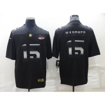 Men's Kansas City Chiefs #15 Patrick Mahomes Black Shadow Stitched Jersey Men's Kansas City Chiefs #15 Patrick Mahomes Black Shadow Stitched Jersey