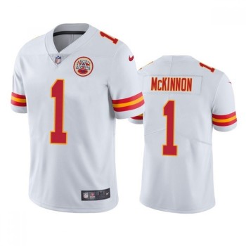 Men's Kansas City Chiefs #1 Jerick McKinnon White Vapor Untouchable Limited Stitched Football Jersey Men's Kansas City Chiefs #1 Jerick McKinnon White Vapor Untouchable Limited Stitched Football Jersey