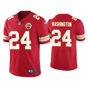 Men's Kansas City Chiefs #24 DeAndre Washington Red Vapor Untouchable Limited Stitched Jersey Men's Kansas City Chiefs #24 DeAndre Washington Red Vapor Untouchable Limited Stitched Jersey
