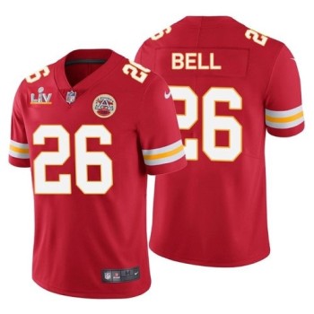 Men's Kansas City Chiefs #26 Le'Veon Bell Red 2021 Super Bowl LV Stitched NFL Jersey Men's Kansas City Chiefs #26 Le'Veon Bell Red 2021 Super Bowl LV Stitched NFL Jersey