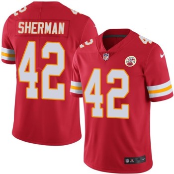 Men's Kansas City Chiefs #42 Anthony Sherman Red Vapor Untouchable Limited Stitched NFL Jersey Men's Kansas City Chiefs #42 Anthony Sherman Red Vapor Untouchable Limited Stitched NFL Jersey
