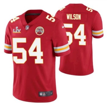 Men's Kansas City Chiefs #54 Damien Wilson Red 2021 Super Bowl LV Stitched NFL Jersey Men's Kansas City Chiefs #54 Damien Wilson Red 2021 Super Bowl LV Stitched NFL Jersey
