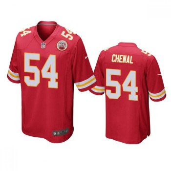 Men's Kansas City Chiefs #54 Leo Chenal Red Stitched Football Jersey Men's Kansas City Chiefs #54 Leo Chenal Red Stitched Football Jersey