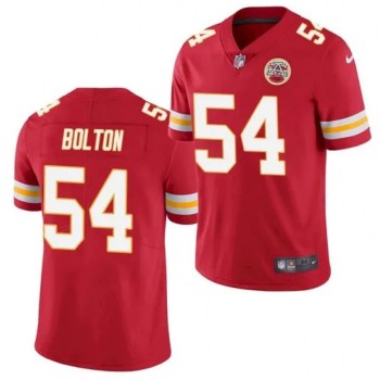 Men's Kansas City Chiefs #54 Nick Bolton 2021 Red Limited Stitched Jersey Men's Kansas City Chiefs #54 Nick Bolton 2021 Red Limited Stitched Jersey