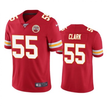 Men's Kansas City Chiefs #55 Frank Clark Red 2019 100th Season Vapor Untouchable Limited Stitched NFL Jersey Men's Kansas City Chiefs #55 Frank Clark Red 2019 100th Season Vapor Untouchable Limited Stitched NFL Jersey