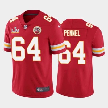 Men's Kansas City Chiefs #64 Mike Pennel Red 2021 Super Bowl LV Stitched NFL Jersey Men's Kansas City Chiefs #64 Mike Pennel Red 2021 Super Bowl LV Stitched NFL Jersey