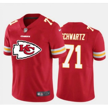 Men's Kansas City Chiefs #71 Mitchell Schwartz Red 2020 Red Team Big Logo Limited Stitched Jersey Men's Kansas City Chiefs #71 Mitchell Schwartz Red 2020 Red Team Big Logo Limited Stitched Jersey