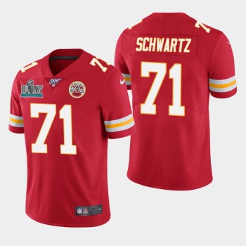 Men's Kansas City Chiefs #71 Mitchell Schwartz Red Super Bowl LIV With 100th Season Patch Vapor Untouchable Limited Stitched NFL Jersey Men's Kansas City Chiefs #71 Mitchell Schwartz Red Super Bowl LIV With 100th Season Patch Vapor Untouchable Limited Stitched NFL Jersey