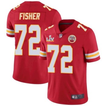 Men's Kansas City Chiefs #72 Eric Fisher Red 2021 Super Bowl LV Stitched NFL Jersey Men's Kansas City Chiefs #72 Eric Fisher Red 2021 Super Bowl LV Stitched NFL Jersey