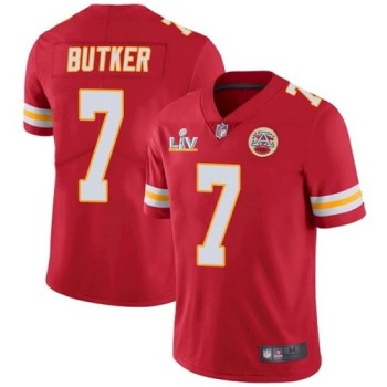 Men's Kansas City Chiefs #7 Harrison Butker Red 2021 Super Bowl LV Stitched NFL Jersey Men's Kansas City Chiefs #7 Harrison Butker Red 2021 Super Bowl LV Stitched NFL Jersey