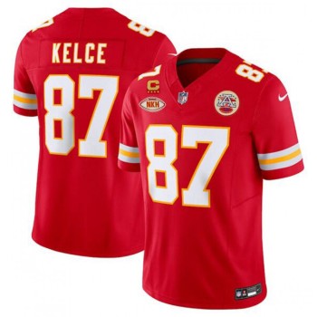 Men's Kansas City Chiefs #87 Travis Kelce Red 2024 F.U.S.E. With  Men's Kansas City Chiefs #87 Travis Kelce Red 2024 F.U.S.E. With