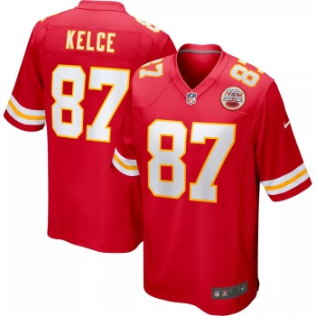 Men's Kansas City Chiefs #87 Travis Kelce Red Stitched Game Jersey Men's Kansas City Chiefs #87 Travis Kelce Red Stitched Game Jersey