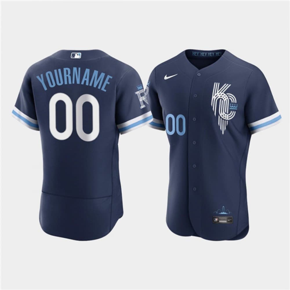 Youth Kansas City Royals Navy 2022 City Connect Custom Jersey