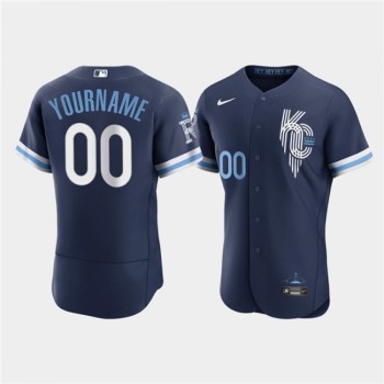 Youth Kansas City Royals Navy 2022 City Connect Custom Jersey Youth Kansas City Royals Navy 2022 City Connect Custom Jersey