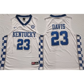 Men's Kentucky Wildcats #23 Anthony Davis White Stitched Jersey Men's Kentucky Wildcats #23 Anthony Davis White Stitched Jersey