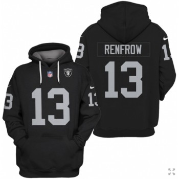 Men's Las Vegas Raiders #13 Hunter Renfrow 2021 Black Pullover Hoodie Men's Las Vegas Raiders #13 Hunter Renfrow 2021 Black Pullover Hoodie