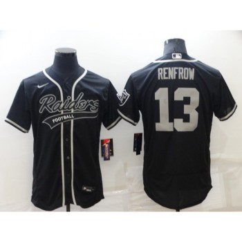 Men's Las Vegas Raiders #13 Hunter Renfrow Black Flex Base Stitched Jersey Men's Las Vegas Raiders #13 Hunter Renfrow Black Flex Base Stitched Jersey